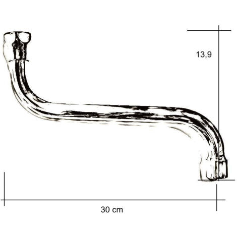 Bec universel de 30 cm pour évier