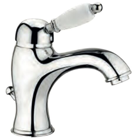 Mélangeur de lavabo vintage avec poignée en céramique (1/3)