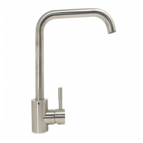 Robinet mitigeur en acier inox satiné (1/4)