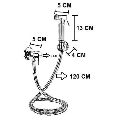 Ensemble hygiénique WC en laiton massif