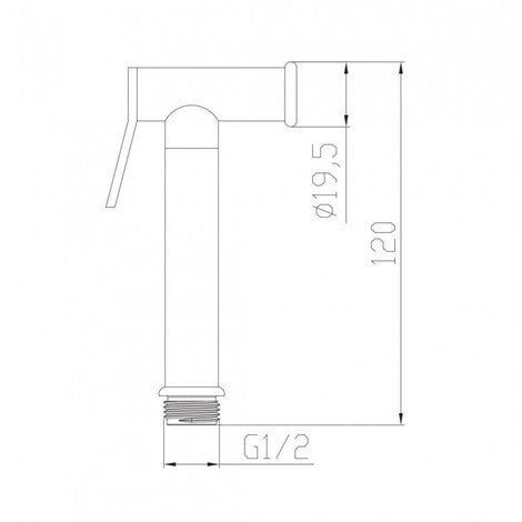 Douche de toilette moderne en laiton