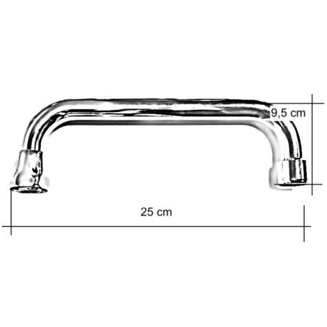 Bec de robinet évier universel de 25 cm pour évier