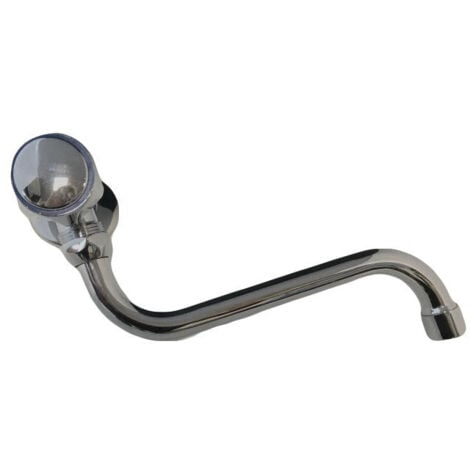 Robinet mural chromé d'eau extérieur de jardin 1/2 "avec très long bec