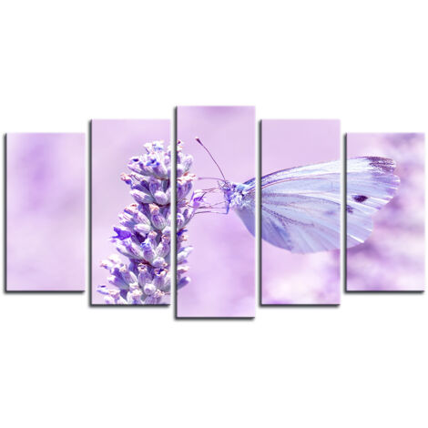 DECLINA, Tableau toile imprimée, animaux, Tableau deco toile Papillons, 220x120 cm - 2