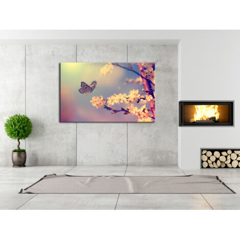 DECLINA, Tableau toile imprimée, animaux, Cadre déco photo Papillons, 50x30 cm - 3