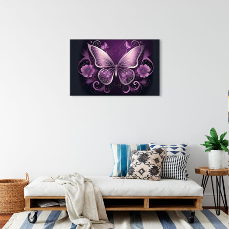 DECLINA, Tableau plexiglas Fleurs et papillons - 3