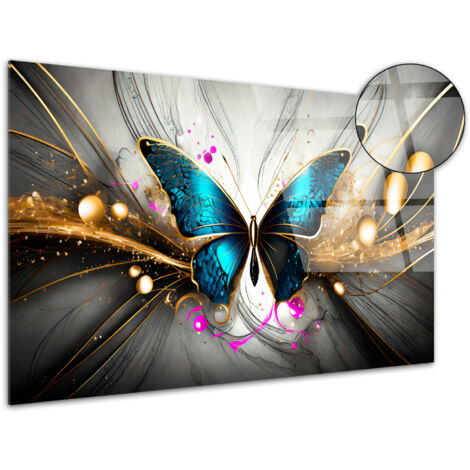 DECLINA, Tableau plexiglas déco Papillons Abstraits - 1