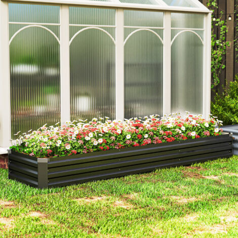 Carré Potager De Jardin Triangulaire En Fer Galvanisé Avec 6 Espaces 150 X 20_0006486 à Prix