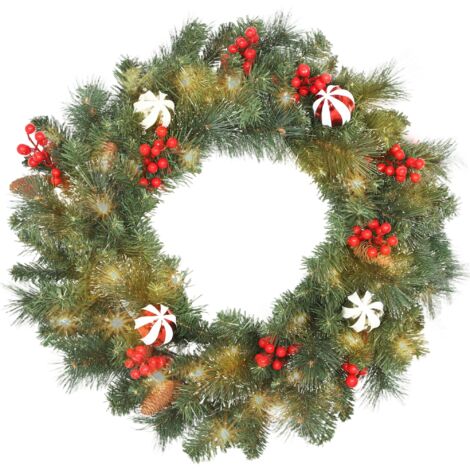 Couronne De Noël Lumineuse Et Clignotante - Guirlande Déco