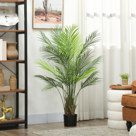 Palmier Artificiel Vert 120 Cm – 28 Feuilles – Décoration Intérieur/extérieur