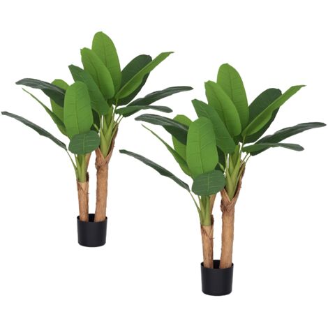 Plantes Artificielles En Pot - Lot De 2 Mini Plantes Déco Pour Bureau, Salon, Chambre (19 Cm)