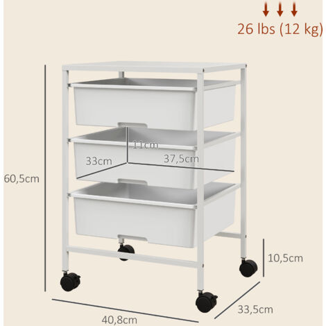 Rangement Lessive 3 Niveaux Chariot Utilitaire Roulant Étagères De Rangement De Rangement Meuble De Rangement Produit D'entretien