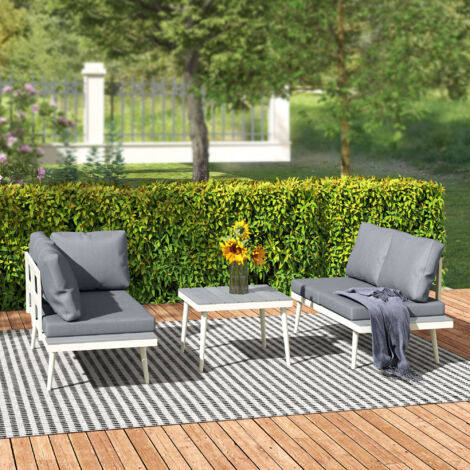 Canapé modulable 2 places gris, assise profonde 190 cm ICA