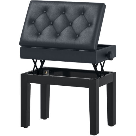 Banquette Piano Tabouret Rembourré pour Piano Hauteur Réglable Banc de