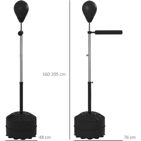 Sac De Frappe De Fitness De 1,9 M - Sac De Frappe Sur Pied Réglable En Hauteur - Support Pour Ballon De Boxe - Punching Ball - Sac De Frappe Pour