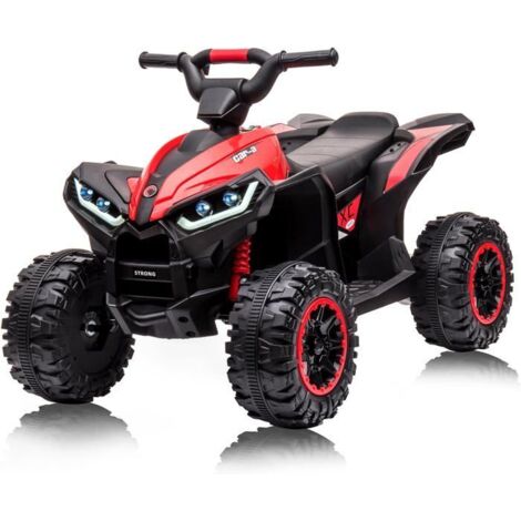 Garvee Quad Eléctrico Infantil 12V, Coche Eléctrico para Niños con LED y Música, Bocina para 3+ Años 83x53x56 cm Rojo