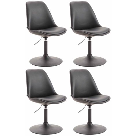Set di 4 sedie da pranzo Maverick in ecopelle nero nero (1/5)
