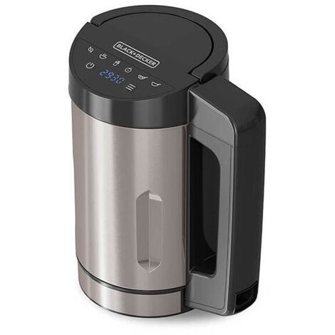 Black+Decker - Soup Maker BXSM1000E 1040W  1,6L Jug of Stainless Steel  7 Automatic Programmes  Keep Warm Function  Display Digital  BPA Free of BPA