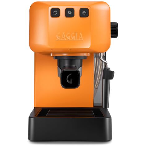 Gaggia EG2109 ORANGE Macchina Manuale da Caffè Espresso, Macinato o Cialde, Sistema POD per Espressi Cremosi Con Cialde, Pre-Infusione Automatica, 15 bar, Nuovo Modello 2023, 100% Made in Italy