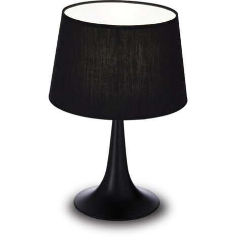 LONDON LAMPADA DA TAVOLO 1 LUCE ATTACCO E27 IN METALLO NERA H.36,5CM (1/3)