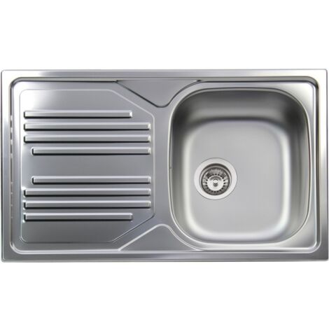 Lavello da incasso in acciaio inox 1 vasca a sinistra dimensioni 86x50 cm tm861irpc apell