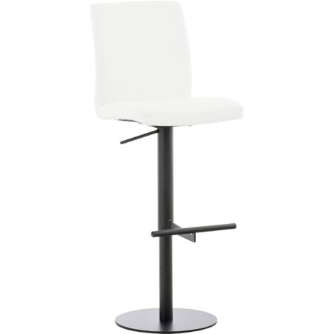 Sgabello da bar Cadiz con rivestimento in similpelle nero bianco (1/5)