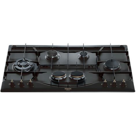 Piano cottura a gas 90 cm 5 bruciatori – Accensione elettronica con manopola – Colore antracite – Da incasso – Potenza 11500 W (1/10)