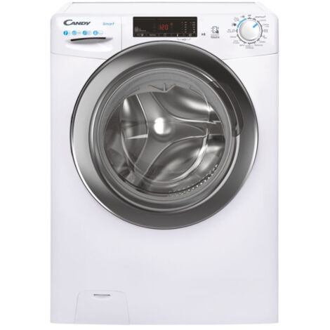 Candy Smart CSS4127TWR3-1-11 Lavatrice slim a carica frontale 7Kg 1200 Giri Classe C NFC 16 Programmi Sensore Kilo detector 60x45x85 Bianco