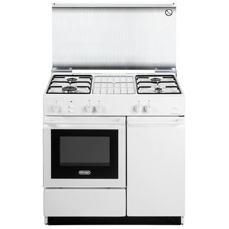 DeLonghi SGGW854NED Cucina a Gas con Forno a Gas Linea Smart 4 Fuochi Classe energetica A 86x50 cm Bianco