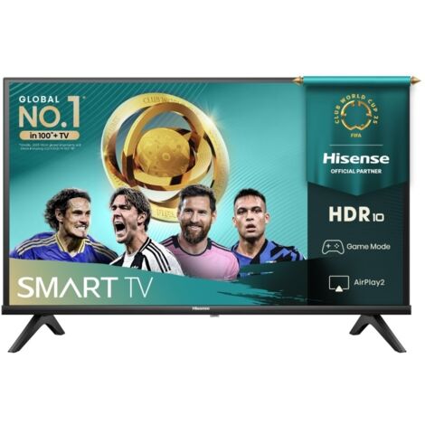 Hisense TVC LED 40" QLED Smart TV 4K Ultra HD con HDMI 1.4, Sistema VIDAA U8.5, Audio Dolby, Certificazione LA TIVU