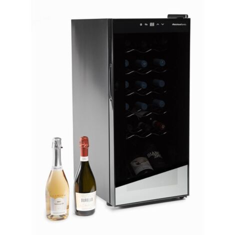 Cantinetta vino multitemperatura 18 bottiglie – Compressore – Classe energetica G – Ripiani cromati – Temperatura 5-18°C – Libera installazione – Colore nero – Lgvshopping (1/5)