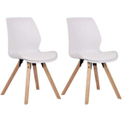 Set di 2 sedie da pranzo Luna bianco Plastica (1/5)