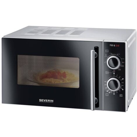 Severin MW 7771 Forno a Microonde 2 in 1 con Grill 700W Nero-Argento