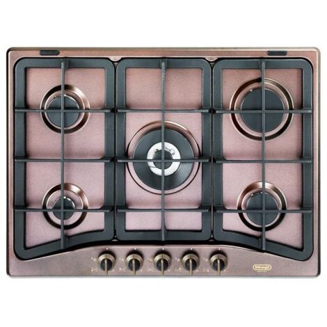 DELO Piano Cottura ROF57PRO a Gas 5 Fuochi Gas Colore Rame