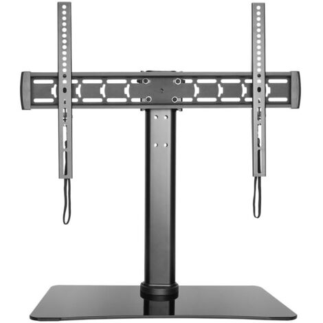 Supporto da Tavolo per TV BRAVO TV STAND 32-55" in Vetro Temperato, Capacit� Max 40kg, Compatibile VESA 600x400, Design Elegante Nero (1/3)