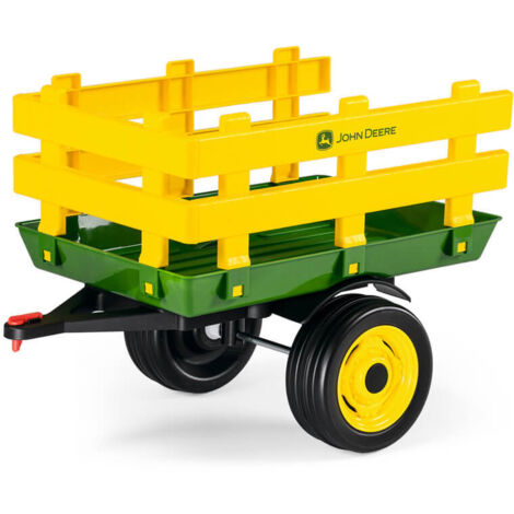 Peg Perego John Deere Stake-Side Trailer Rimorchio per Trattore, 2 Ruote, Portata 10 kg, dai 2 Anni (1/3)