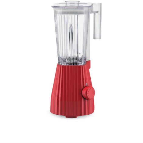 Alessi Plissé MDL09 R - Frullatore di Design con Caraffa Graduata, in Resina Termoplastica, Spina Europea 700W, 1,5l, Rosso (1/5)