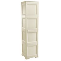 Tontarelli S.p.A. COLONNINA 4 Moduli Ante Lisce Mobile Contenitore, Angora, 43x40x164 cm