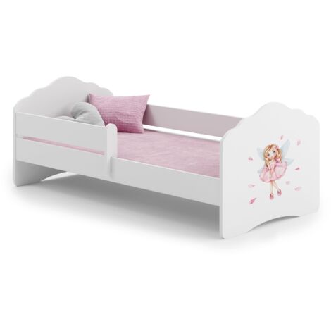 FALA lit enfant avec barreau 160x80 Fille avec ailes (1/5)