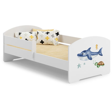 Lit d'enfant LUK avec barreau 160x80 Shark (1/5)