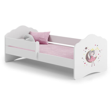 FALA lit d'enfant avec balustrade 140x70 princesse endormie (1/5)