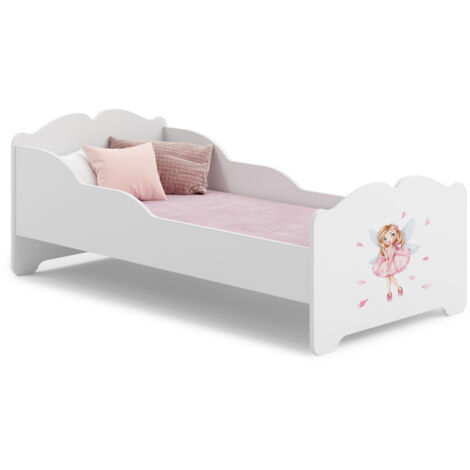 Lit enfant ANNA avec matelas 160x80 Fille avec ailes (1/5)