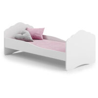 Lit simple Fala 70x140 blanc avec matelas