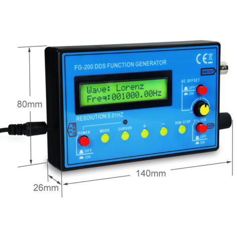 FG-200 DDS Funktionssignalgenerator Frequenzzähler 0,01Hz -500KHz Signalquellenmodul Sinus- Rechteck- Sägezahnwellenform on FG-200 DDS Funktionssignalgenerator Frequenzzähler 0,01Hz -500KHz Signalquellenmodul Sinus- Rechteck- Sägezahnwellenform on