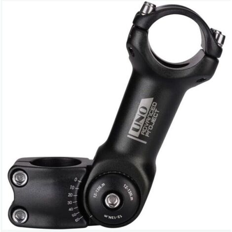 31,8 verstellbarer Vorbau, 110 mm, 0,60 Grad verstellbarer Lenkervorbau für die meisten Mountainbikes und Rennräder, von DEBUNS