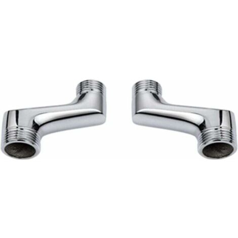Brausebogen-Armatur, Messing-Winkel-Reduzierverschraubung, verstellbarer Schwenkarm, Wand-Winkelverschraubung, versetzte Armatur 1/2 3/4, Chrom A..DEBUNS (1/3)