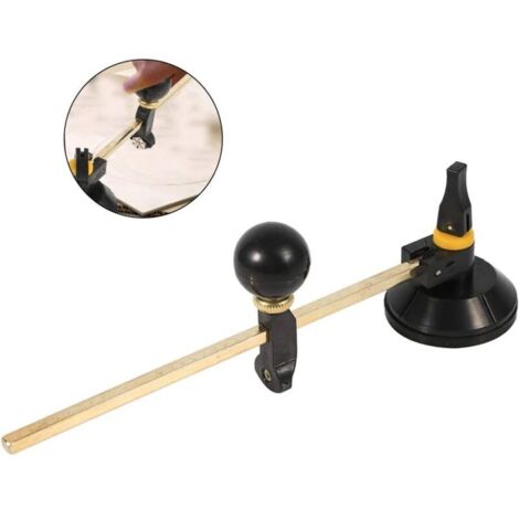 Kreisförmiger Glasschneider mit Saugnapf-Schneidwerkzeugen, Diamant-Schneidkreisdurchmesser 400 mm für Hobby- und professionelle Glasschneider..DEBUNS