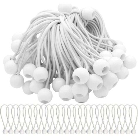 50 Stück Spanngummis mit Kugeln. Spanngummis für Festzelte, Zelte, Banner und Planen..DEBUNS (1/5)