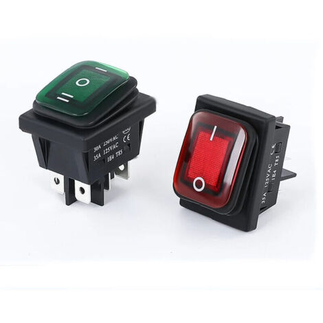 5 X INTERRUPTEURS a bascule DPST On/Off 16A/250V 20A/125V AC