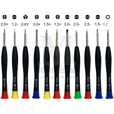 DEBUNS 11-teiliges Mini-Schlitz-Kreuzschlitzschraubendreher-Set mit Magnet für Uhren, Brillen, Schmuck, Computer, Laptops, Präzisionselektronik (1/5)